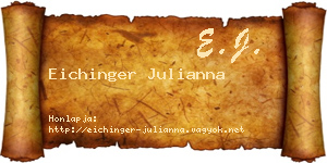 Eichinger Julianna névjegykártya